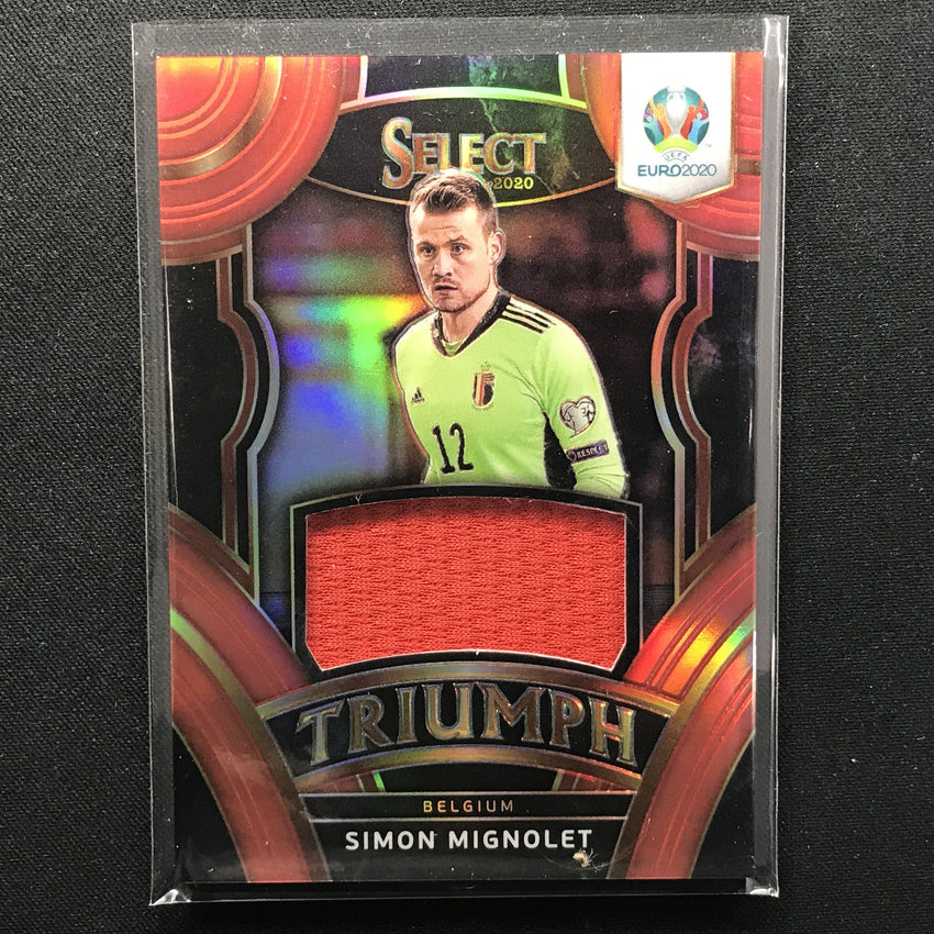 2020 Select UEFA Euro SIMON MIGNOLET Triumph Relics Red 46/65-Cherry Collectables