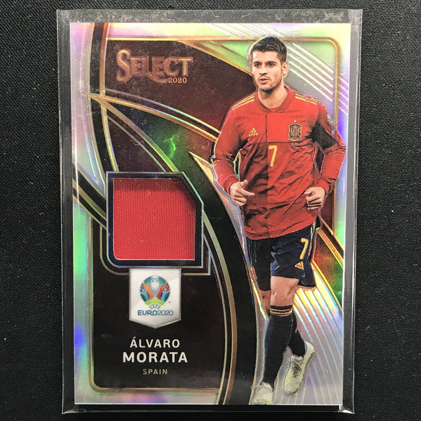 2020 Select UEFA Euro ALVARO MORATA Stars Jersey Silver #AMO (C)-Cherry Collectables