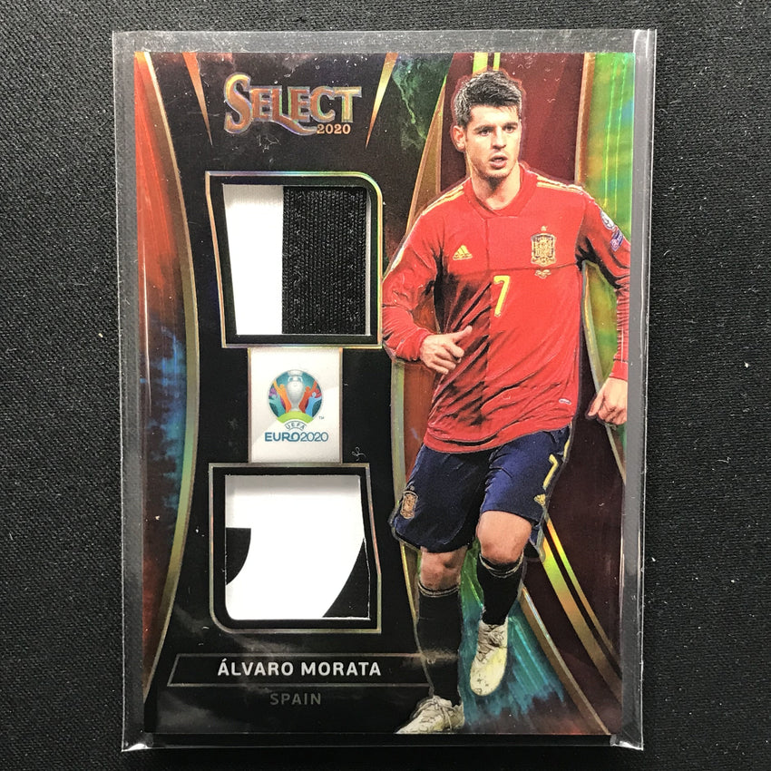 2020 Select UEFA Euro ALVARO MORATA Dual Jerseys Patch Tie-Dye 14/25-Cherry Collectables
