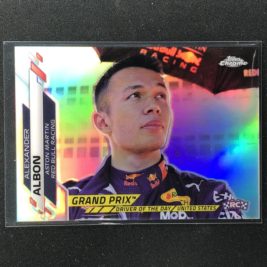 2020 Topps Chrome Alexander Albon Grand Prix Winners Rookie Refractor No 172