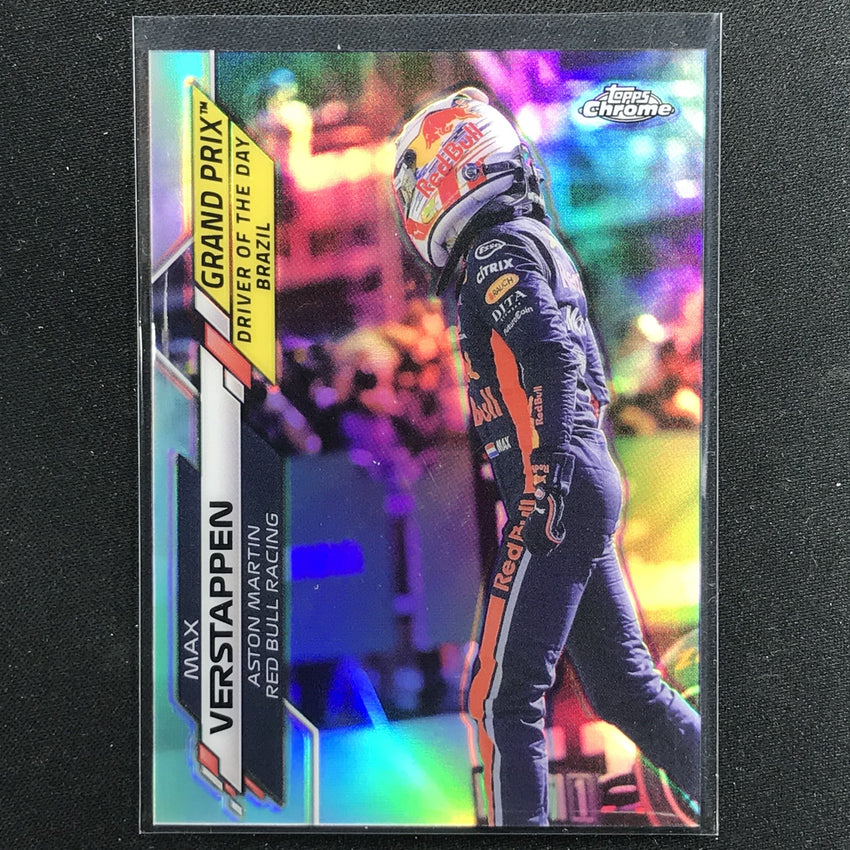 2020 Topps Chrome Max Verstappen Grand Prix Winners Refractor No 173