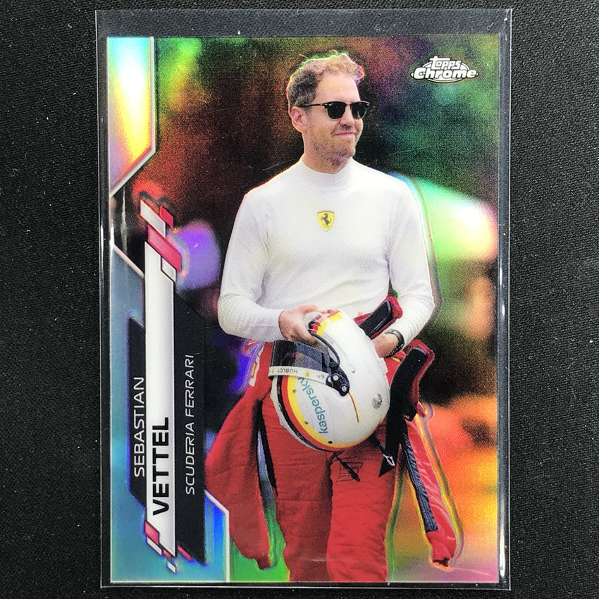 2020 Topps Chrome Sebastian Vettel F1 Racers Refractor No 176