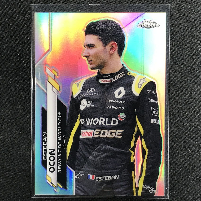 2020 Topps Chrome Esteban Ocon F1 Racers Refractor No 183