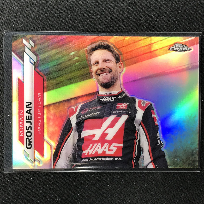 2020 Topps Chrome ROMAIN GROSJEAN F1 Racers Refractor #190