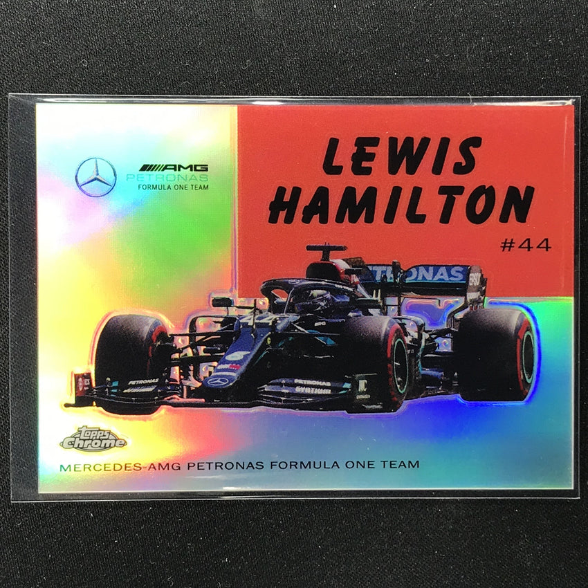 2020 Topps Chrome Lewis Hamilton 1954 World On Wheels Refractor No 2