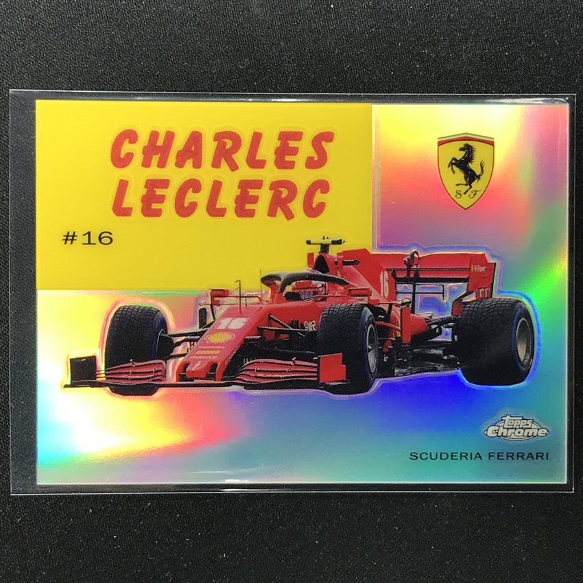 2020 Topps Chrome Charles Leclerc 1954 World On Wheels Refractor No 3