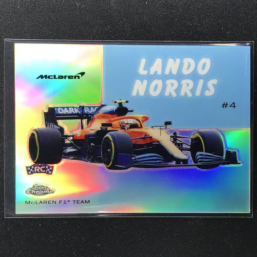 2020 Topps Chrome Lando Norris 1954 World On Wheels Rookie Refractor No 6