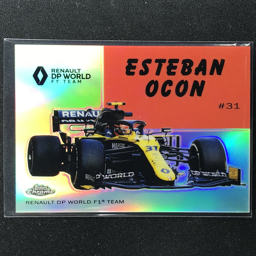 2020 Topps Chrome ESTEBAN OCON 1954 World On Wheels Refractor #7