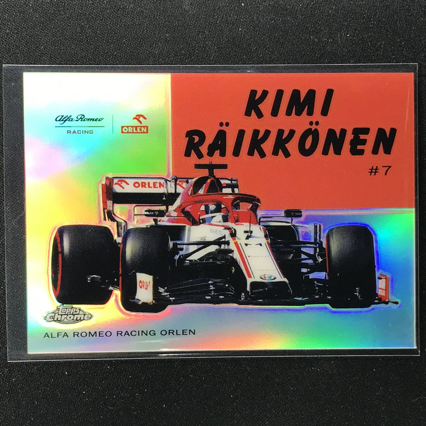 2020 Topps Chrome KIMI RAIKKONEN 1954 World On Wheels Refractor #12