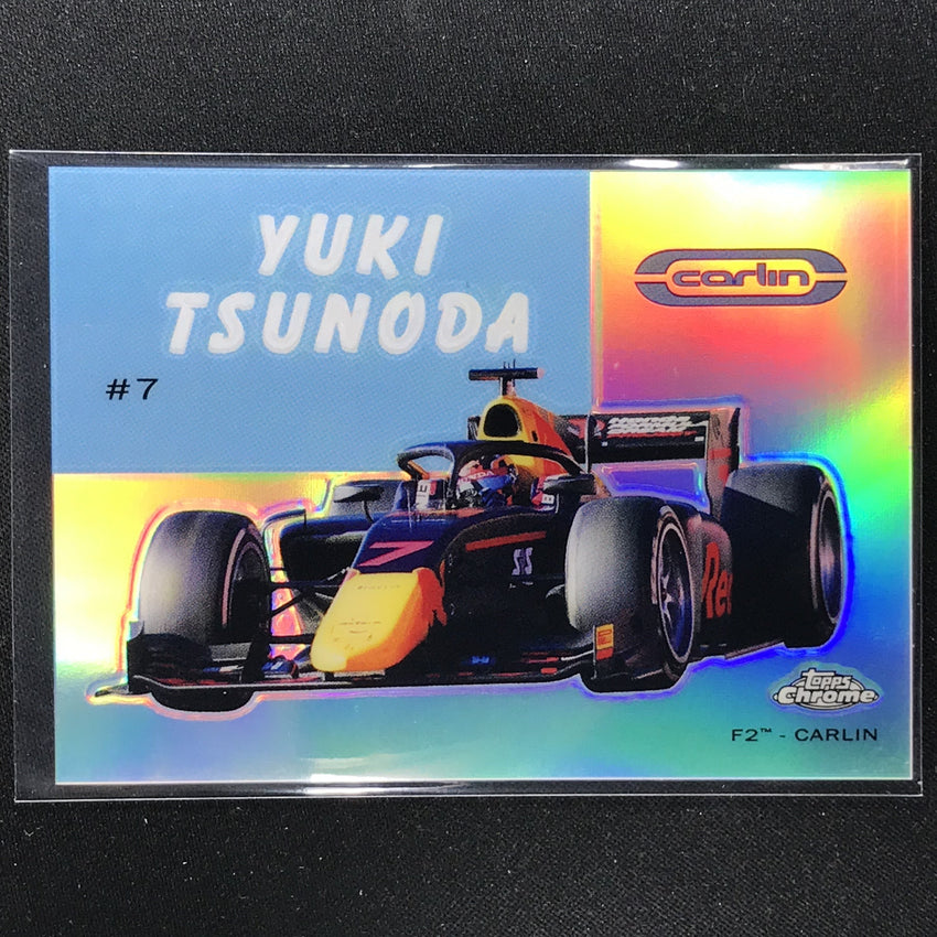 2020 Topps Chrome Yuki Tsunoda 1954 World On Wheels Refractor No 28