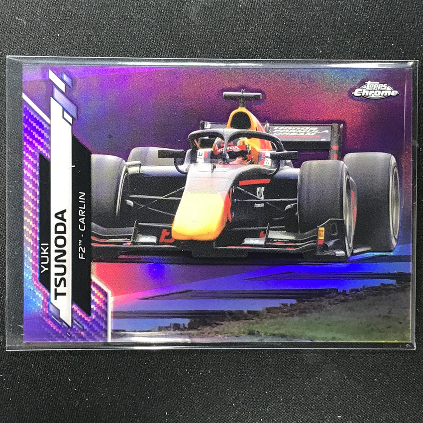 2020 Topps Chrome Yuki Tsunoda F2 Cars Purple 271/399