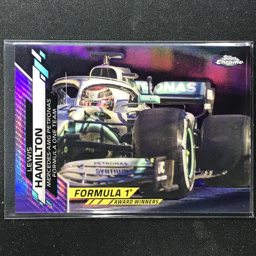 2020 Topps Chrome Lewis Hamilton F1 Award Winners Purple 76/399