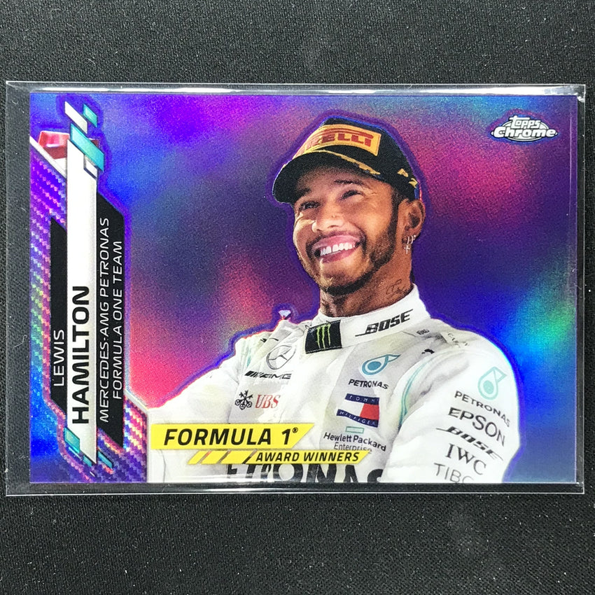2020 Topps Chrome Lewis Hamilton F1 Award Winners Purple 104/399