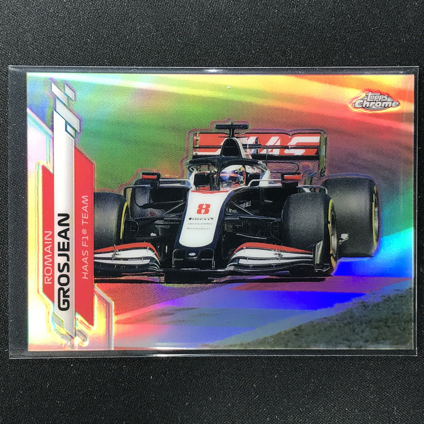 2020 Topps Chrome Romain Grosjean F1 Cars Refractor No 37