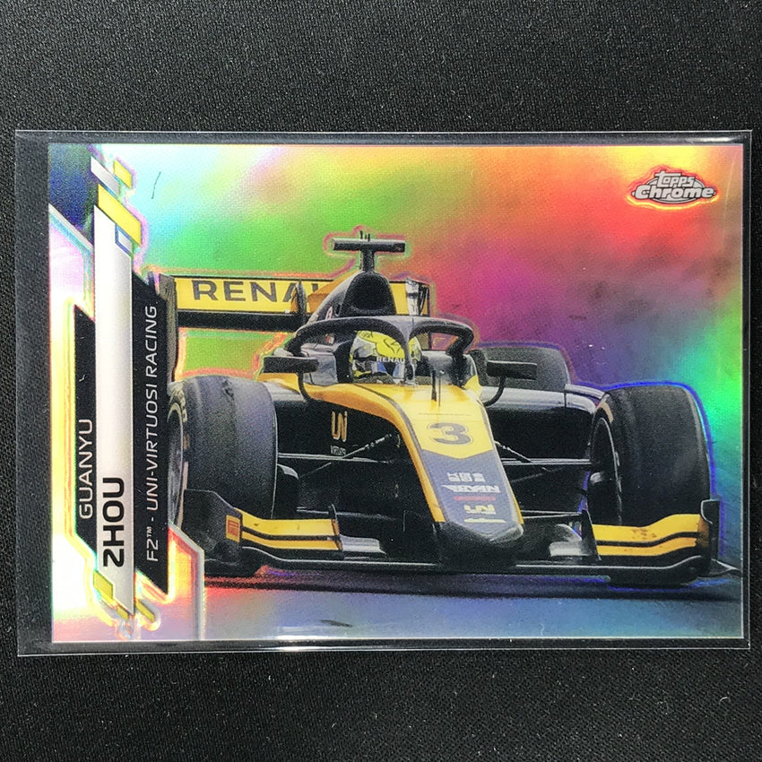 2020 Topps Chrome Guanyu Zhou F2 Cars Refractor No 65