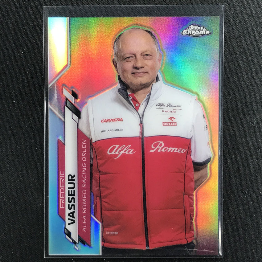 2020 Topps Chrome Frederic Vasseur F1 Crew Refractor No 95
