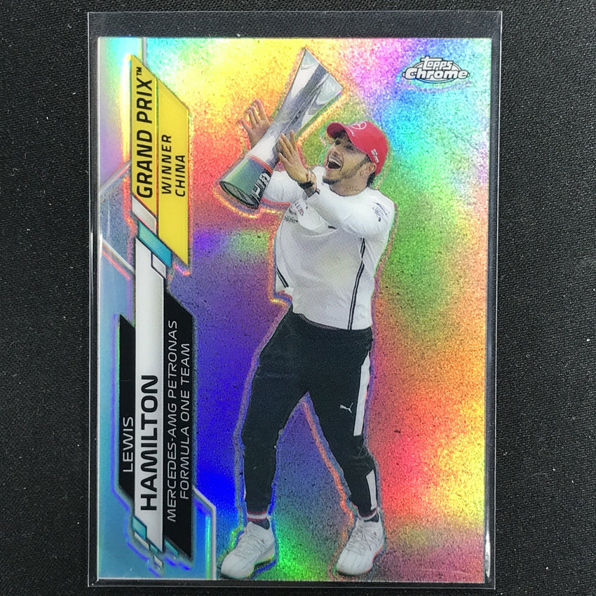2020 Topps Chrome Lewis Hamilton Grand Prix Winners Refractor No 135