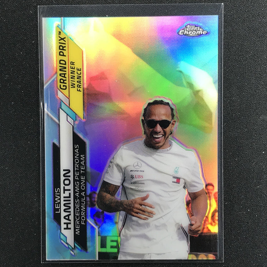 2020 Topps Chrome Lewis Hamilton Grand Prix Winners Refractor No 140