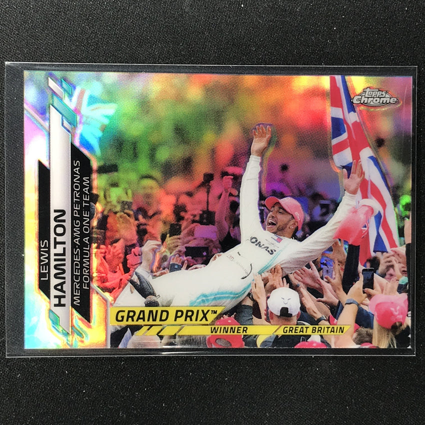 2020 Topps Chrome Lewis Hamilton Grand Prix Winners Refractor No 142