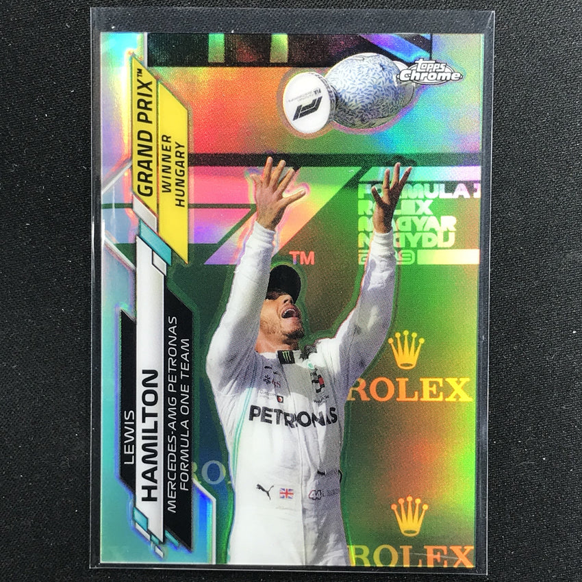 2020 Topps Chrome Lewis Hamilton Grand Prix Winners Refractor No 144