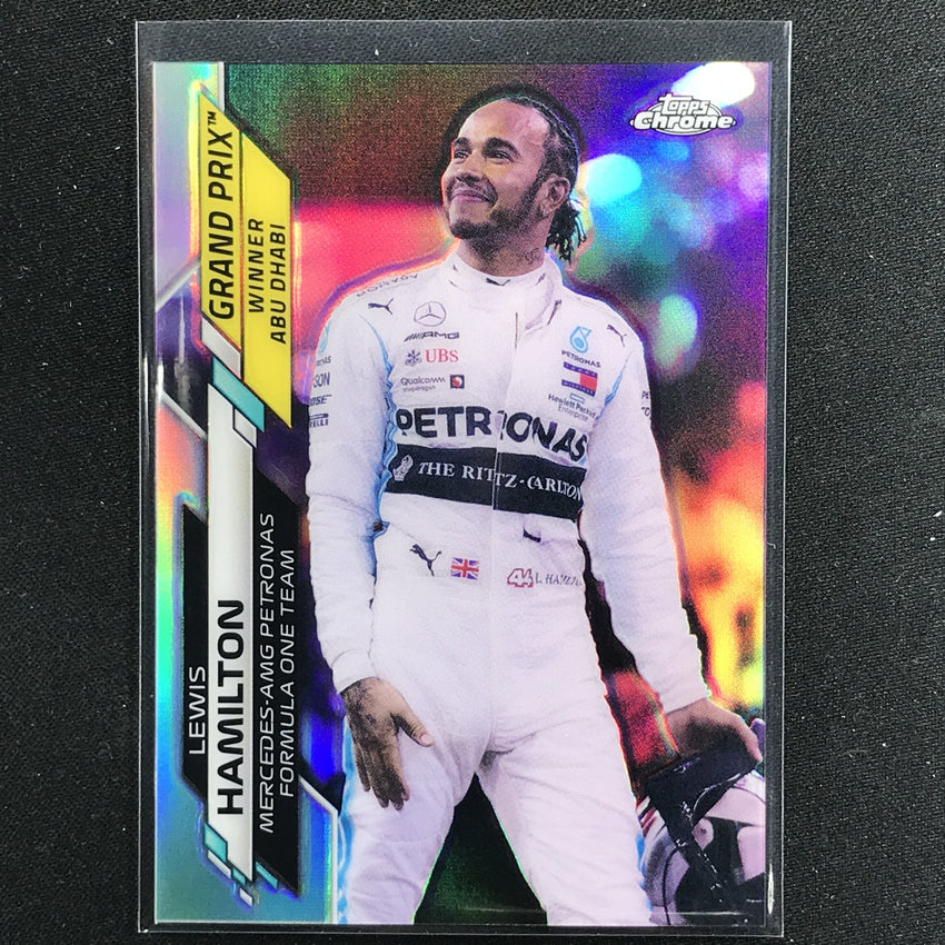 2020 Topps Chrome Lewis Hamilton Grand Prix Winners Refractor No 153
