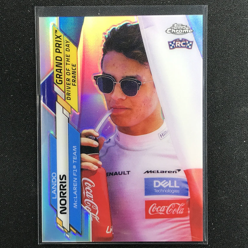 2020 Topps Chrome Lando Norris Grand Prix Winners Rookie Refractor No 161