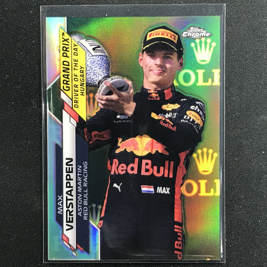 2020 Topps Chrome Max Verstappen Grand Prix Winners Refractor No 165