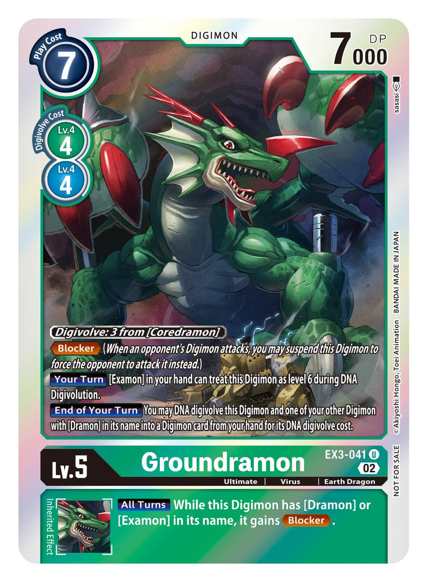 ALTERNATE ART Groundramon EX3-041 - Uncommon EX03 Draconic Roar