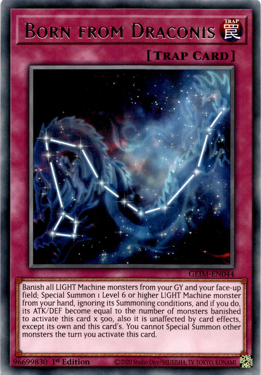 PLAYSET (3x) Born from Draconis - GEIM-EN044 - Rare 1st Edition-Cherry Collectables