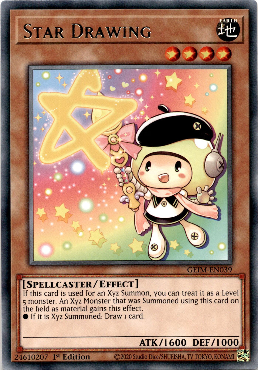 PLAYSET (3x) Star Drawing - GEIM-EN039 - Rare 1st Edition-Cherry Collectables