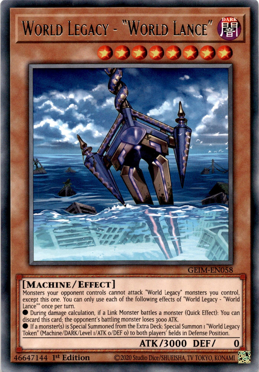 PLAYSET (3x) World Legacy - World Lance - GEIM-EN058 - Rare 1st Edition-Cherry Collectables