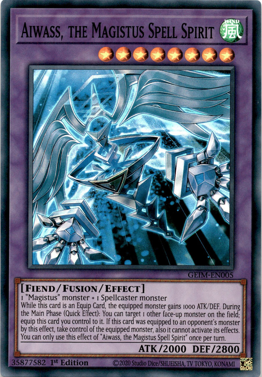 Aiwass, the Magistus Spell Spirit - GEIM-EN005 - Super Rare 1st Edition-Cherry Collectables