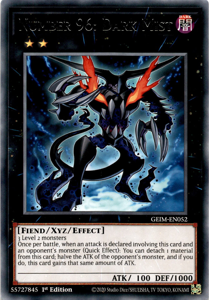 PLAYSET (3x) Number 96: Dark Mist - GEIM-EN052 - Rare 1st Edition-Cherry Collectables