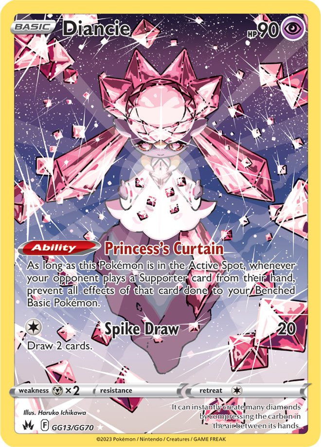 Diancie - GG13/GG70 - Holo Rare Crown Zenith Galarian Gallery