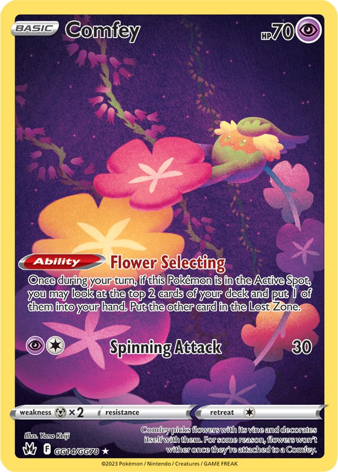 Comfey - GG14/GG70 - Holo Rare Crown Zenith Galarian Gallery