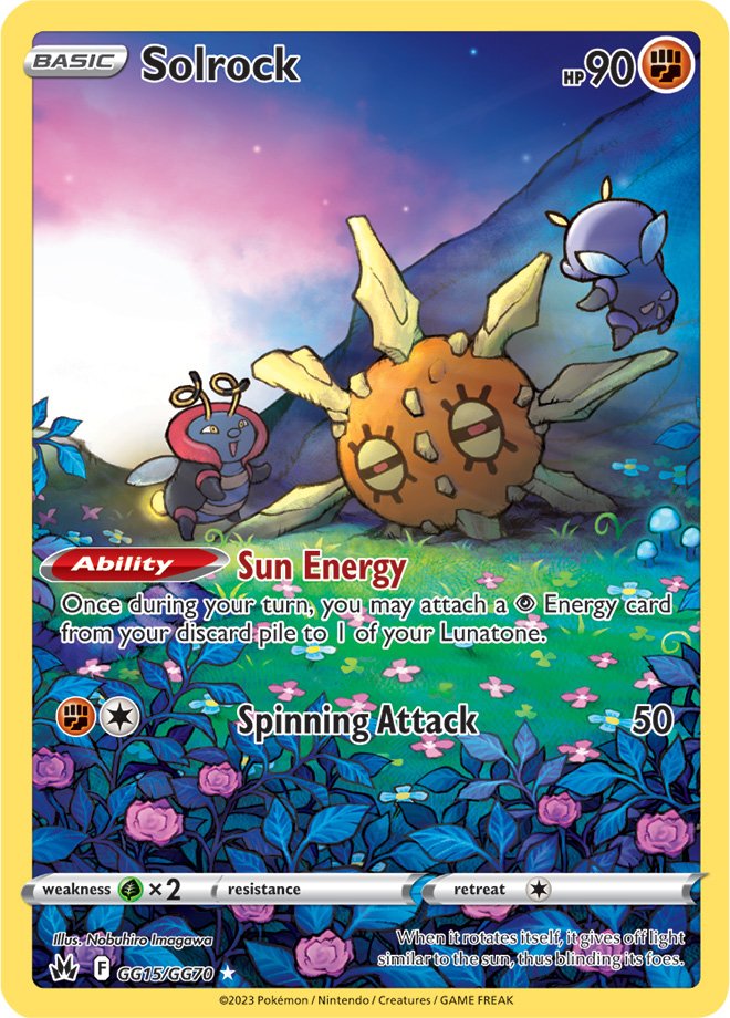 Solrock - GG15/GG70 - Holo Rare Crown Zenith Galarian Gallery