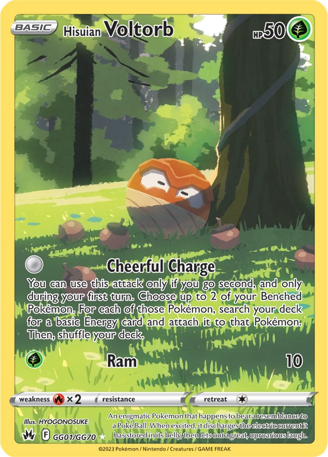 Hisuian Voltorb - GG01/GG70 - Holo Rare Crown Zenith Galarian Gallery
