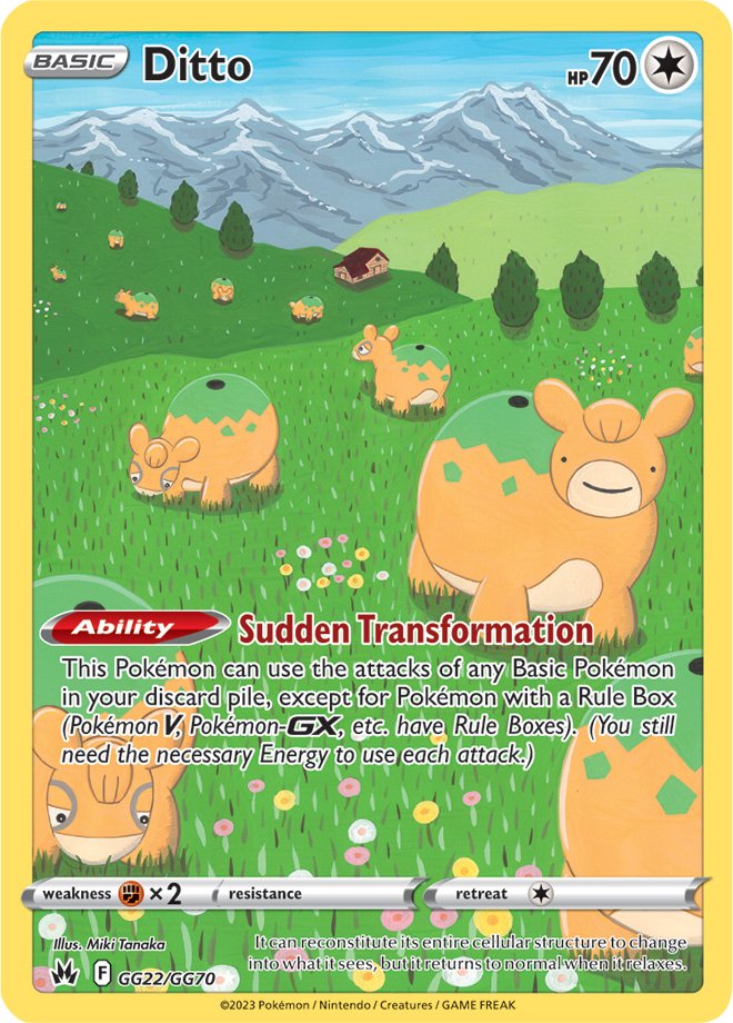 Ditto - GG22/GG70 - Holo Rare Crown Zenith Galarian Gallery