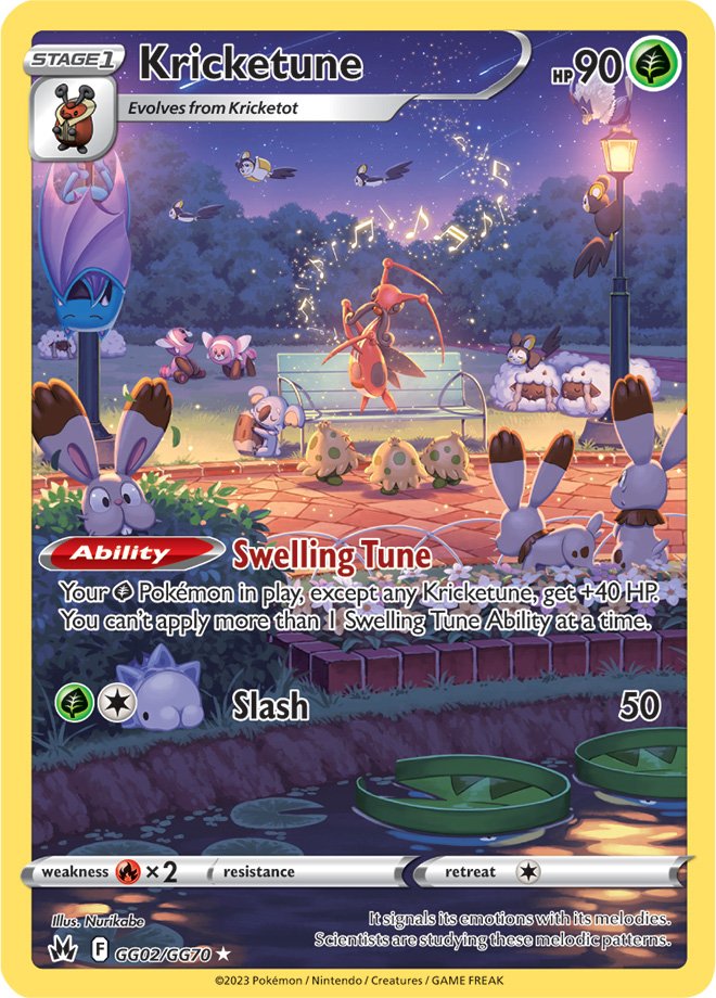 Kricketune - GG02/GG70 - Holo Rare Crown Zenith Galarian Gallery