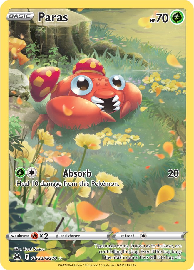 Paras - GG32/GG70 - Holo Rare Crown Zenith Galarian Gallery