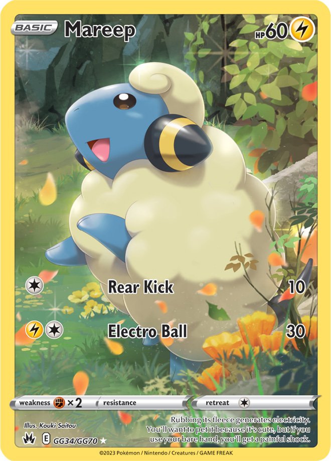 Mareep - GG34/GG70 - Holo Rare Crown Zenith Galarian Gallery