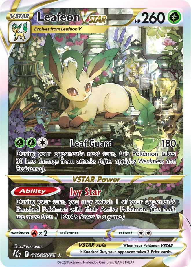 Leafeon VSTAR - GG35/GG70 - Ultra Rare Crown Zenith Galarian Gallery
