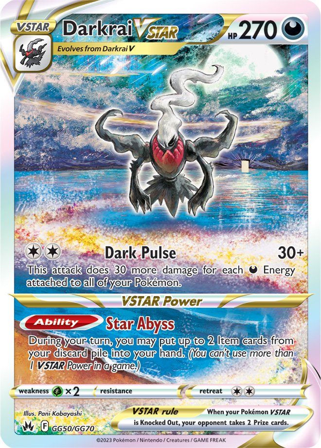 Darkrai VSTAR - GG50/GG70 - Ultra Rare Crown Zenith Galarian Gallery