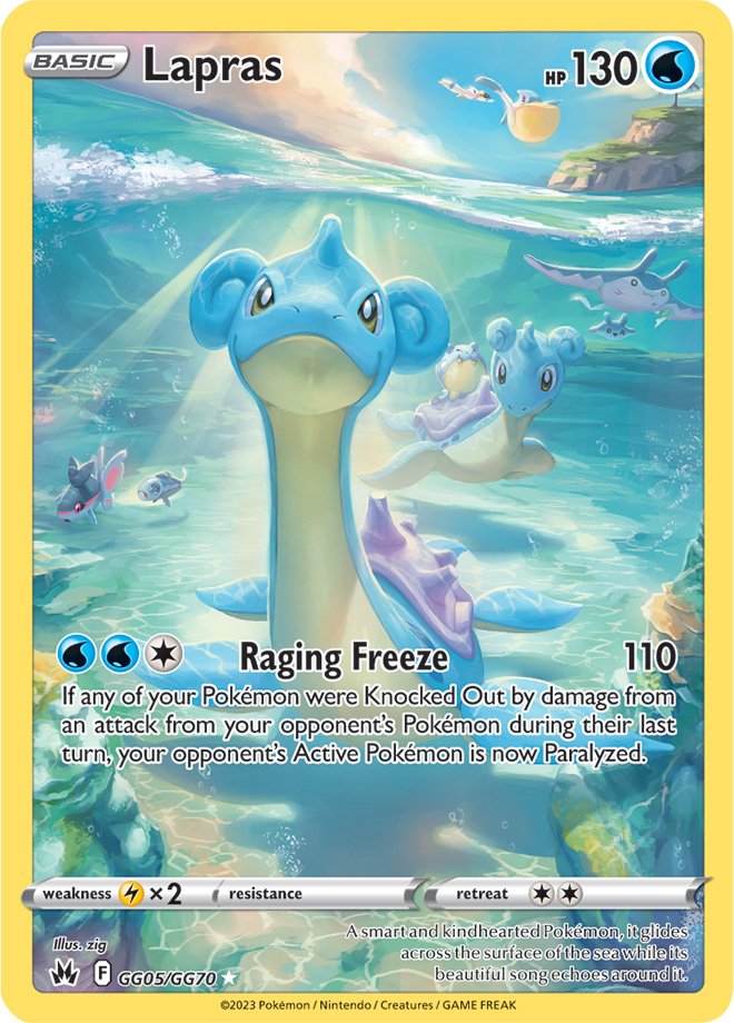 Lapras - GG05/GG70 - Holo Rare Crown Zenith Galarian Gallery