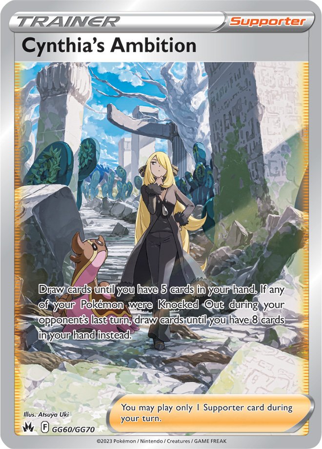 Cynthia's Ambition - GG60/GG70 - Full Art Ultra Rare Crown Zenith Galarian Gallery