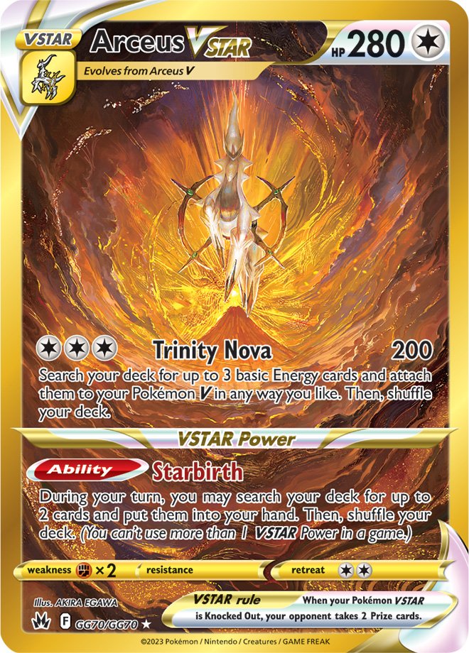 Arceus VSTAR - GG70/GG70 - Secret Rare Crown Zenith Galarian Gallery