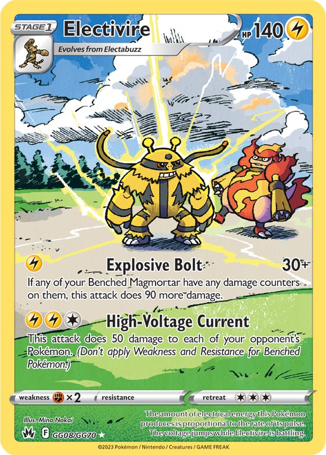 Electivire - GG08/GG70 - Holo Rare Crown Zenith Galarian Gallery