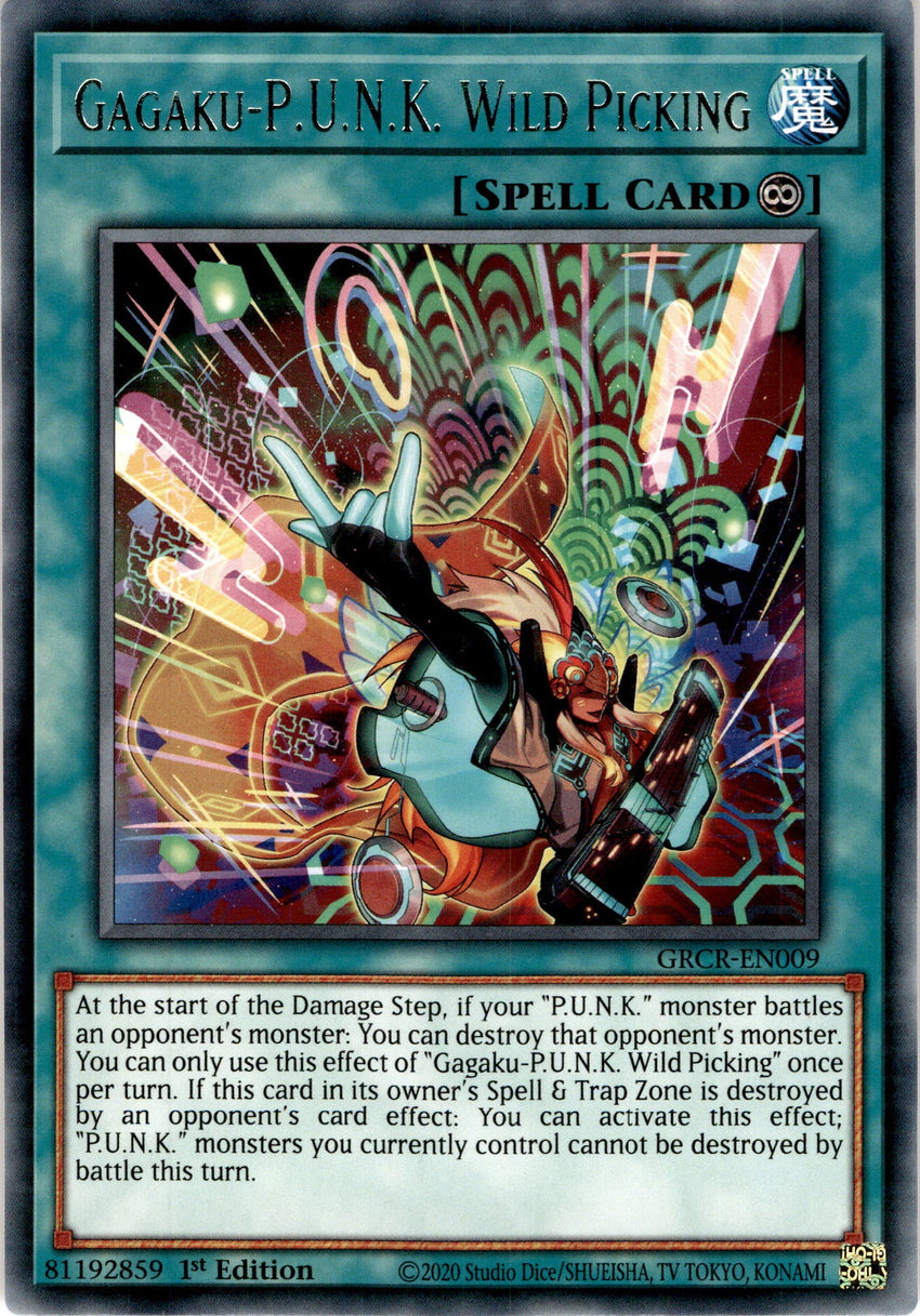 Gagaku-P.U.N.K. Wild Picking - GRCR-EN009 - Rare 1st Edition