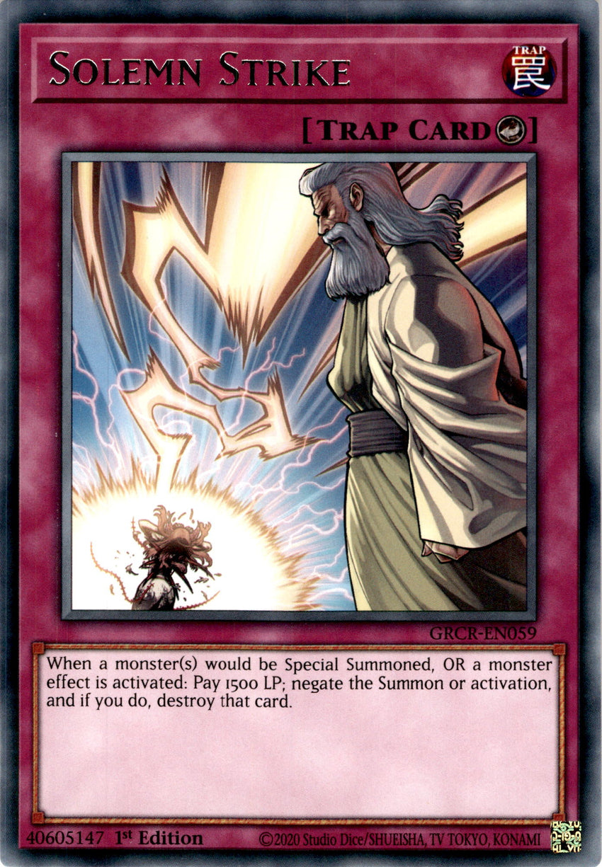 Solemn Strike - GRCR-EN059 - Rare 1st Edition