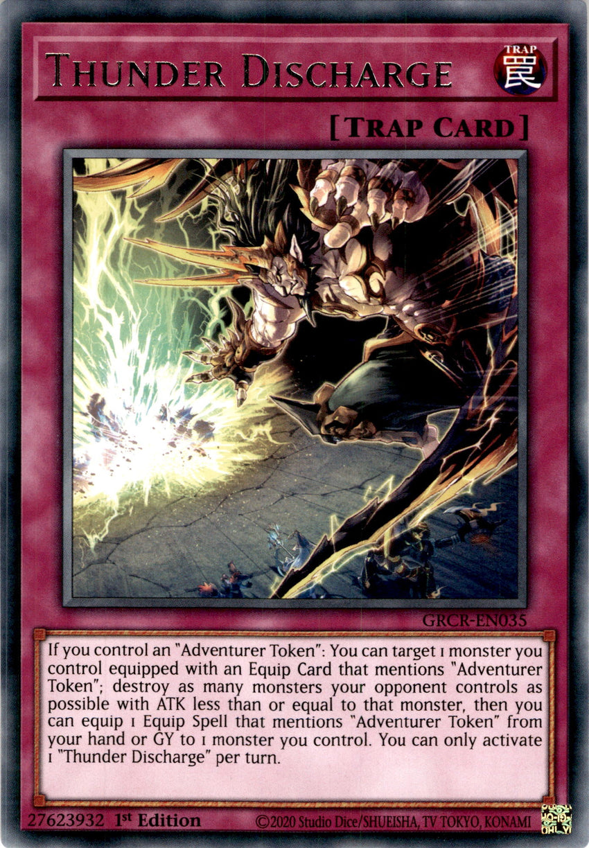 Thunder Discharge - GRCR-EN035 - Rare 1st Edition